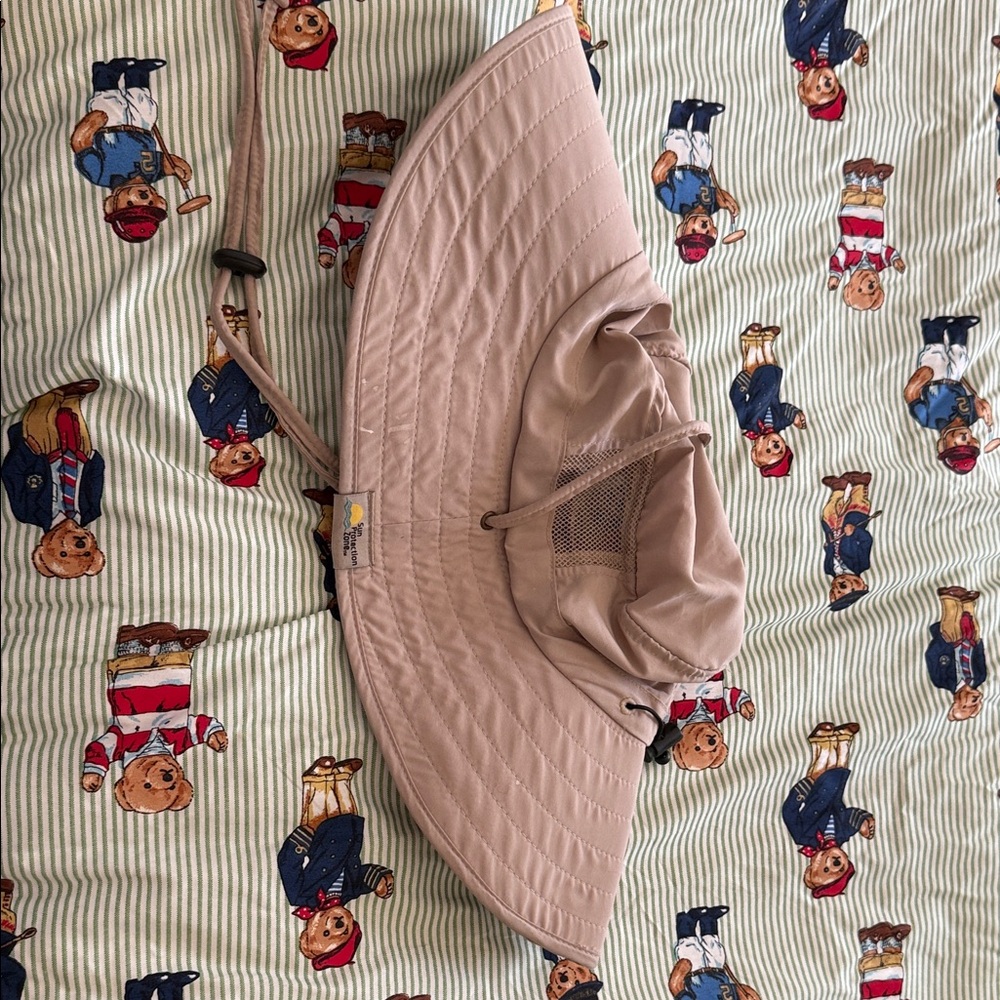 Tan Wide Brim Sun Hat